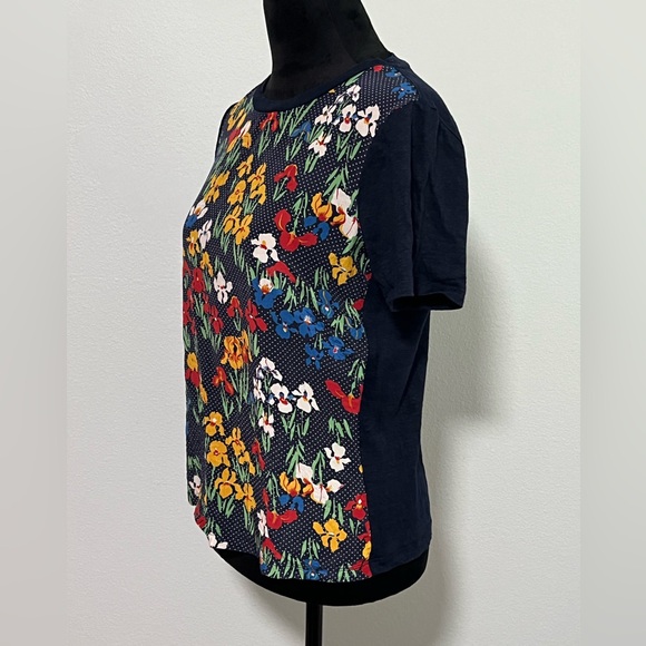 TORY BURCH Linen Floral Top - S - Picture 2 of 4